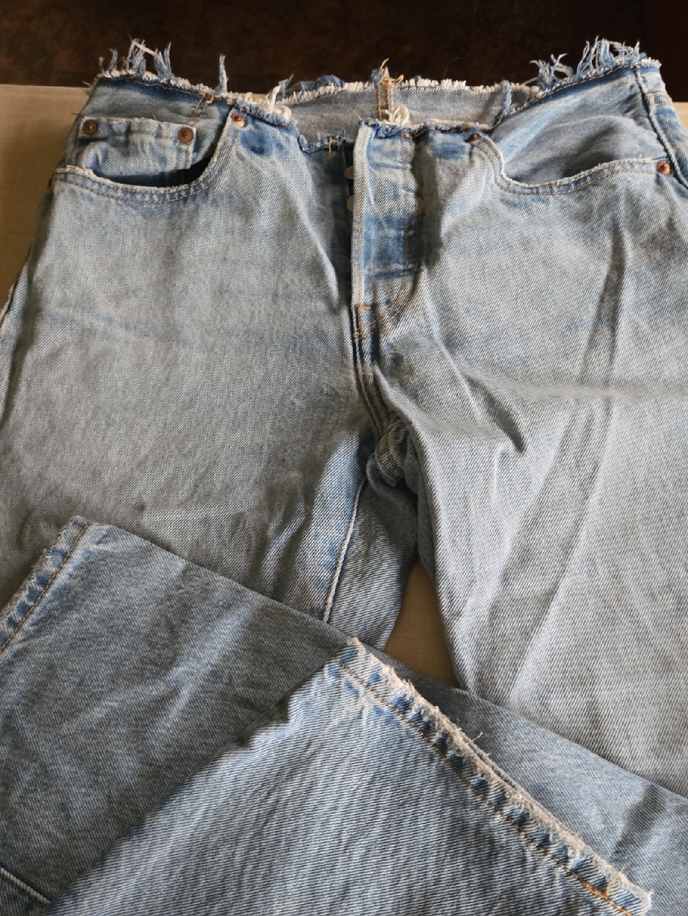 Levis Light Blue Denim Jeans - Classic Casual Fit..made Like This !! Buttonfly